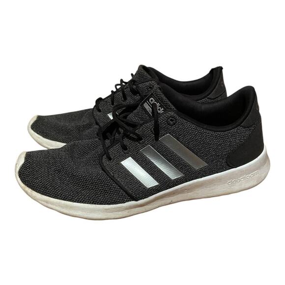 Adidas women's cloud foam qt racer running sneakers Grey silver size 9 - Picture 3 of 7